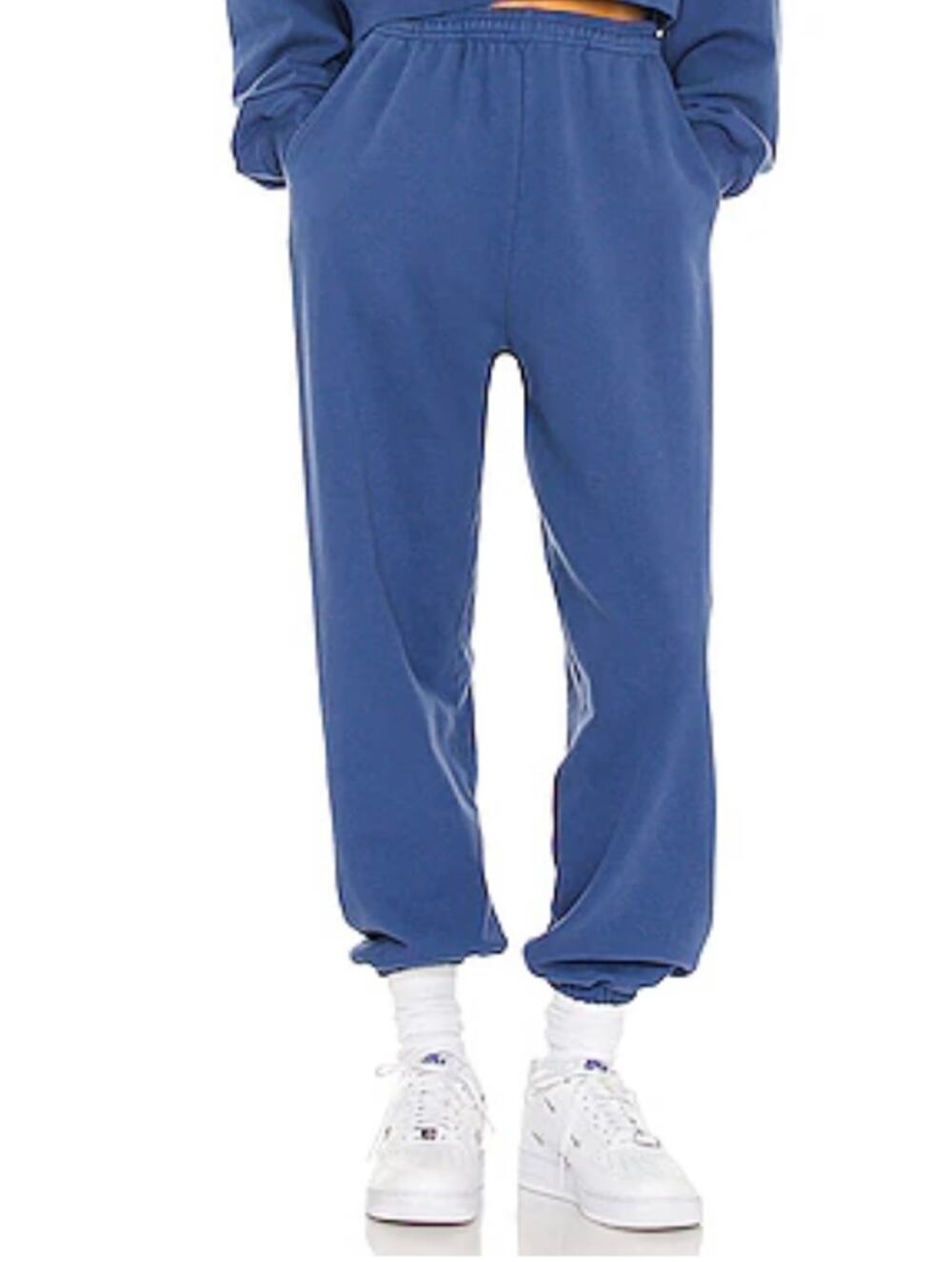 Revolve Sixthreeseven Blue Cotton High Rise The Jogger Pants in Lake Size XXS